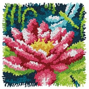 Dimensions Arts & Crafts Dragonfly & Water Lily Pad Latch Hook Kit 12"x12"